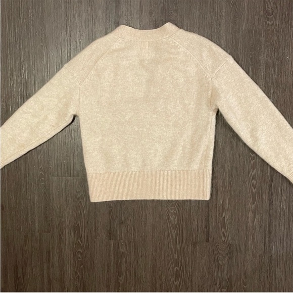 H&M | Marled Wool & Alpaca Blend Cardigan - Light Beige Pink - Picture 6 of 10